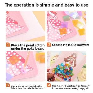 Princess <span class=keywords><strong>Poke</strong></span> DIY Fabric Craft Kit Juguetes de papel educativos Regalo para niños Regalo divertido y creativo para niños - Product Image 2