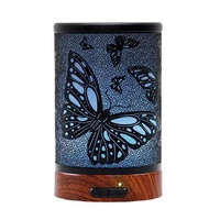 Diffuseur d'aromathérapie ultrasonique électrique alimenté par USB, design métallique, 100 ml, avec lumière LED 7 couleurs et fonction de minuterie