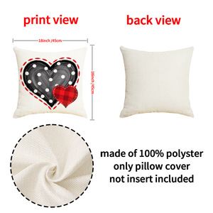 Federa Decorativa in Poliestere <span class=keywords><strong>con</strong></span> Motivo a Lettere Quadrate Stile Americano per San Valentino, per Soggiorno, Camera da Letto, Divano e Letto - Product Image 6