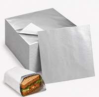 Op maat gemaakte geïsoleerde aluminiumfolie, voedselveilige verpakkingspapier voor gebruik in restaurantkeukens, met aanpasbaar logo, gemaakt in China