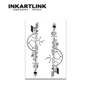 Autocollant de <span class=keywords><strong>tatouage</strong></span> INKARTLINK pour le corps, autocollant de <span class=keywords><strong>tatouage</strong></span> en papier, constellation, flèche, géométrique, imperméable, longue durée, 15 jours, en vrac - Product Image 3