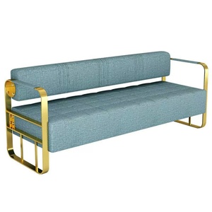 Chaises d'attente de style moderne 2025, design simple, tissu doux, meubles en acier inoxydable modernes, meubles de maison, canapé de salon - Product Image 4