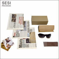Emballage de lunettes de marque de luxe en gros en cuir boîte de lunettes de soleil optiques étui à lunettes avec logo
