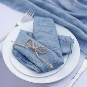 El yapımı rustik Boho masa peçeteler Cheesecloth yemeği kumaş peçete ev düğün partileri için aile yemekleri ve olaylar - Product Image 4
