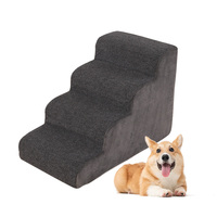 Großhandel Hunde treppe Rampe für kleine Hunde Hohe Betten 4-stufige klappbare Hundes tufen Haustier Treppen Rampen für kleine Hunde und Katzen