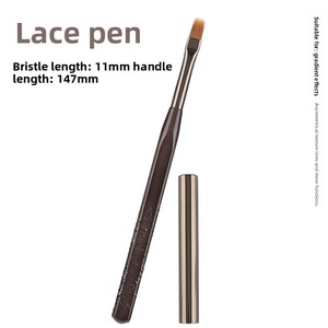 Ensemble de 13 pinceaux pour nail art japonais, manche en bois plaqué or carré, pour dessin de lignes et motifs floraux - Product Image 6