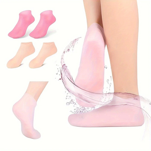 Chaussettes hydratantes en silicone pour pieds secs craquelés Chaussettes de massage hydratantes en gel Chaussettes de pédicure Outil - Product Image 1