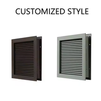 Ventanas de persiana fija con elección de boca en boca, ventana de persiana ajustable de aluminio de vidrio Low-E, ventana de persiana de Metal para casas