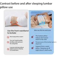 Coussin lombaire ergonomique pour soulager les maux de dos et favoriser un sommeil profond, ceinture ajustable, coussin de soutien dorsal creux