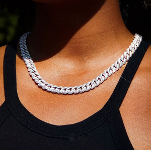 High Quality Cuban Hip Hop Jewelry 6-13mm Gold Plated 925 Silver Moissanite Diamond Iced out Link Chain <b>Bracelet</b> GRA Certified - Product Image 6
