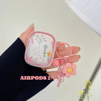 2024 prix de gros pas cher étui avec porte-clés rose jingle porte-clés avec jingle rose pour airpad 3