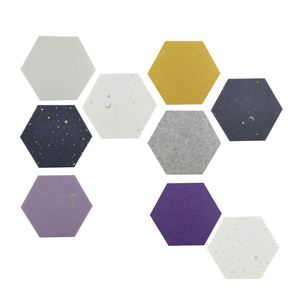 Paneles de pared de madera acústica sólida acreditados por FSC de diseño moderno NRC 0,85 Aplicación de hotel Ventaja de sonido Pin de fieltro Diseño gráfico - Product Image 3