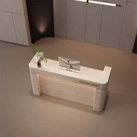 YS-0746 Bureau de réception moderne, minimaliste, élégant et fonctionnel, vente directe d'usine, MDF pliable, salon, bureau, centre commercial, hôpital