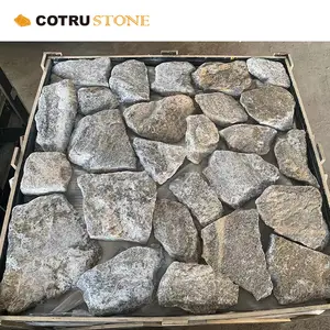 Grey Carbon Rock Split Natural Stone Tile, For Wall, Thickness