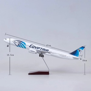 Avión de Juguete de <span class=keywords><strong>Egipto</strong></span> B777 de 47 cm con Luces LED, Avión de Metal Fundido a Presión, Regalo Coleccionable - Product Image 4