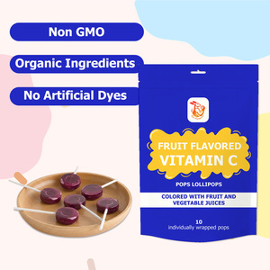 Vente en gros usine : Sucettes aromatisées aux fruits à la vitamine C, enrichies en fibres alimentaires et protéines, hydratantes pour la gorge, à base de plantes naturelles, emballées - Product Image 4