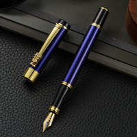 Stylo plume de luxe de haute qualité Dragon 0,5 mm, stylo gel à bille noir et bleu, stylos promotionnels à encre gel