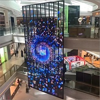 Уличный полноцветный прозрачный светодиодный дисплей IP65, водонепроницаемый, 5500 кд, читаемый при солнечном свете, легкий рекламный LED-экран