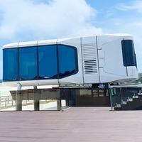 Maison capsule spatiale modulaire préfabriquée moderne de luxe portable en aluminium