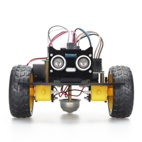 Kit de Coche Robótico Inteligente Tscinbuny 2WD con Evitación de Obstáculos Ultrasónica, Kit Educativo STEM, Kit de Programación DIY