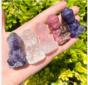 Mini Figura de Buda Bebé Tallada a Mano en Cristal Natural, Estatua de Piedra Preciosa Curativa para Colección, Regalo Espiritual, Venta al Por Mayor - Product Image 3