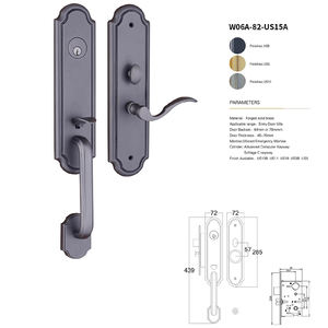 Poignées et serrures de chambre Nordic Wind Bright Silver, tout en cuivre, silencieuses, pour portes en bois - Product Image 1