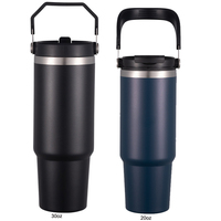 Botol air terisolasi vakum dinding ganda tumbler sedotan flip pelajar 30oz gudang USA untuk tekanan panas sublimasi pewarna