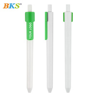 Bolígrafo de Gel de Plástico Personalizable de la Marca BKS, Color Negro, Ancho de Escritura de 0.5 mm, Logotipo Personalizado, No Borrable, para Promocionales