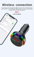 Lecteur de musique pour voiture, design classique F15, Bluetooth MP3 avec port de charge pour appels mains libres, lecture de chansons avec lumière LED, lecteur de musique pour voiture