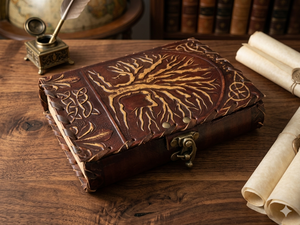 Customizable Logo Large Tree Life Leather Journal Notebook Hardcover Spiral Binding Embossed Cover Custom Color Organizer Gift - Product Image 2