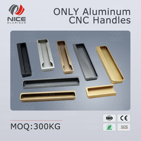 Poignée en aluminium découpée sur mesure, rainurée, sablée, bronze mat anodisé, sur mesure, design contemporain CNC, décorations