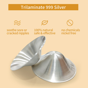 Protectores de Pezones de Maternidad de Plata y Cobre Trilaminados de 5.5*1.8CM, Talla XL, para Proteger y Calmar a los Recién Nacidos Durante la Lactancia - Product Image 3