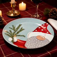 Assiettes de présentation de luxe personnalisables en PP pour steak, 13 pouces, durables et réutilisables, ensemble de vaisselle de mariage de 50 pièces, motif personnalisé Woju