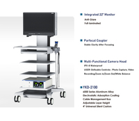 Système de caméra d'endoscopie électrique HD pour instruments chirurgicaux, moniteur médical HD 22 pouces, résolution 1080 lignes, LED 80W