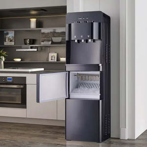 Dispensador de agua eléctrico independiente con máquina de hielo Carga superior Diseño de plástico Compresor frío y caliente Refrigeración para uso doméstico en hoteles - Product Image 2