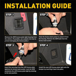 Remplacement direct Canbus feu arrière <span class=keywords><strong>Raptor</strong></span> Auto LED numéro plaque d'immatriculation lumière 12V 5W <span class=keywords><strong>puissance</strong></span> pour F150 2015-2018 2017 2018 - Product Image 4