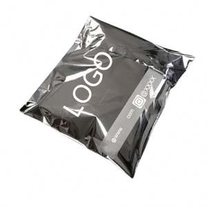Enveloppe en aluminium pour vêtements avec logo personnalisé imprimé, finition argentée métallisée brillante - Product Image 4