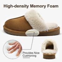 Chaussons d'intérieur/extérieur douillets et écologiques pour femmes, avec mousse à mémoire de forme et semelle extérieure en TPR, collection automne/hiver