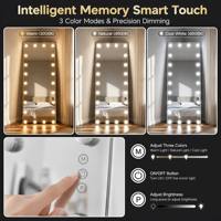 Espejo de pie LED de cuerpo entero con 28 bombillas, trípode, táctil, regulable, 3 colores de luz, para maquillaje y transmisiones en vivo, OEM
