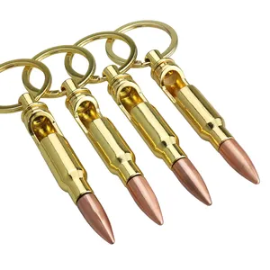 Wholesale Promotion Gift Custom Logo Bullet Self Defense Keyring Metal Bullet Bottle Opener Keychain