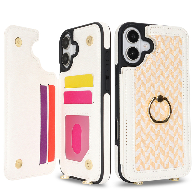 2025 New Fashionable PU Leather Phone Case for iPhone 16 12 Pro Max Card Holder Leather Phone Cover for iphone