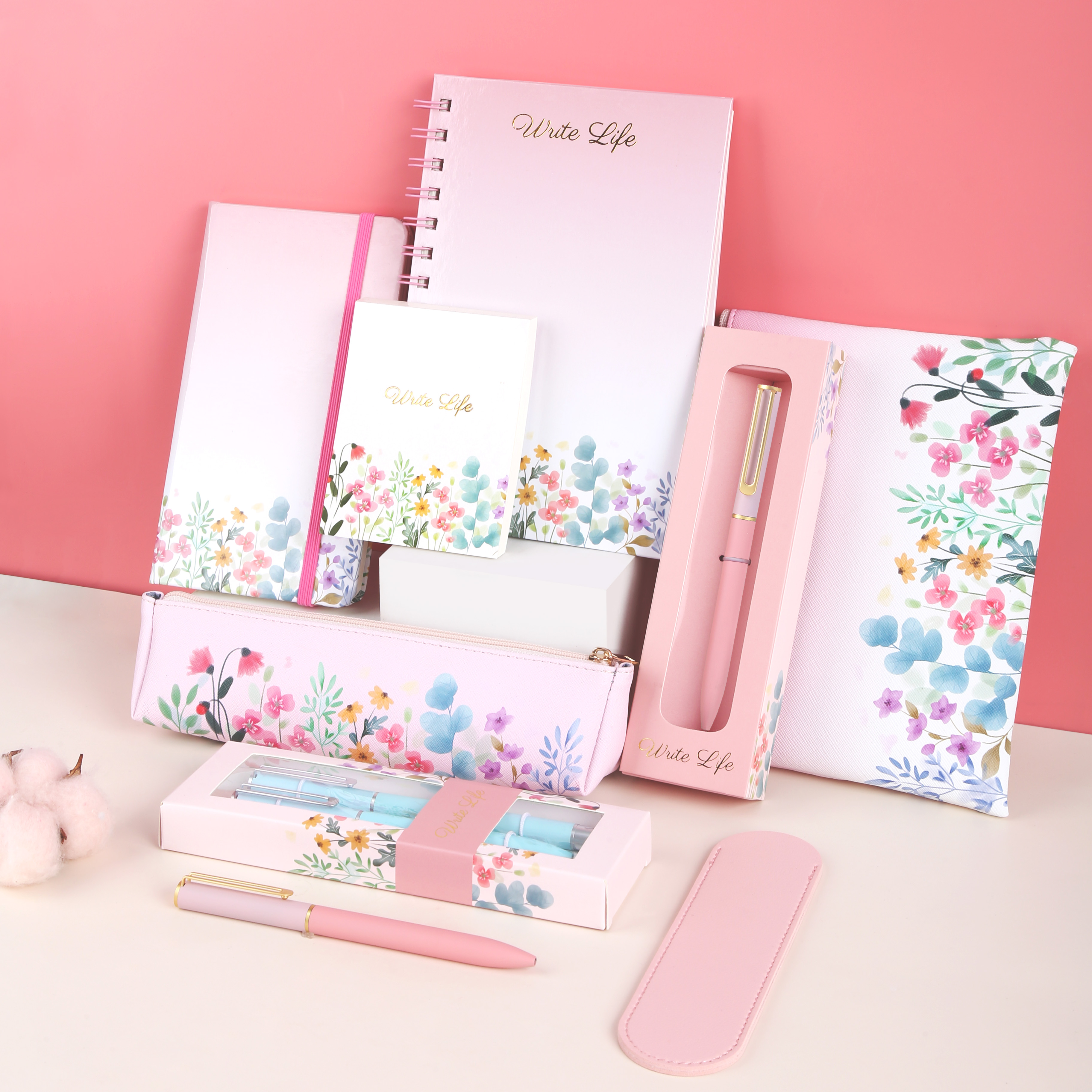 TTX индивидуальный логотип Kawaii модные товары для школы рекламный блокнот и ручка детская Подарочная коробка набор канцелярских принадлежностей