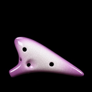 Ocarina en céramique violette dégradée à 12 trous, tonalité C alto, instrument à vent au son agréable et précis, avec tutoriel d'apprentissage - Vente en gros usine - Product Image 5