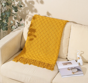 <span class=keywords><strong>Couverture</strong></span> de sieste en laine tricotée à franges pour canapé, <span class=keywords><strong>couverture</strong></span> de climatisation - Product Image 4