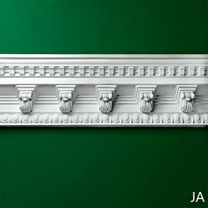 Moldura de yeso moderna blanca imprimada, cornisa decorativa inferior para pared, para uso en hoteles, talleres y hospitales, ecológica - Product Image 5