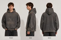 Sweat à capuche pour homme, vente en gros OEM, 560 GSM, 100% chanvre, style vintage délavé et vieilli, décontracté, grande taille, Cuci Asam