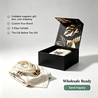 Boîte cadeau magnétique en carton rigide gris avec logo personnalisé de votre marque, estampage à chaud, pour cadeaux de luxe, artisanat, vêtements, cosmétiques, foulards, sacs