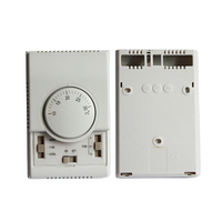 Termostato Mecánico para Ventilador de Bobina, 100-240V CA, Controlador de Temperatura Ambiente para Aire Acondicionado Central Doméstico, Pantalla Digital LCD