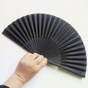 Nouveau style 2025 – Éventail pliant pour homme en tissu noir et bambou, papier peint tout noir, écologique, pour le Nouvel An chinois - Product Image 3