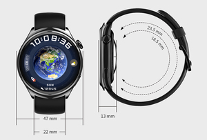 Montre connectée Yuniq <span class=keywords><strong>T500</strong></span> 1,43" AMOLED pour personnes âgées, étanche IP68, suivi de la fréquence cardiaque, de l'oxygène sanguin, appels Bluetooth, suivi vocal du sommeil - Product Image 5